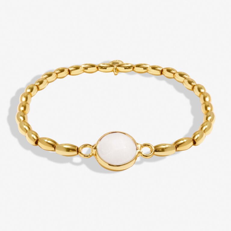 Joma Serenity Stones White Jade Gold Bracelet