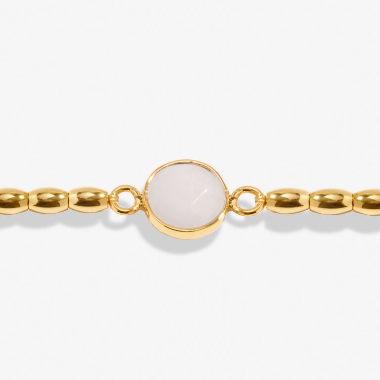 Joma Serenity Stones White Jade Gold Bracelet