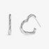 Joma Style Stories Heart Silver Hoop Earrings