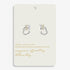 Joma Style Stories Heart Silver Hoop Earrings