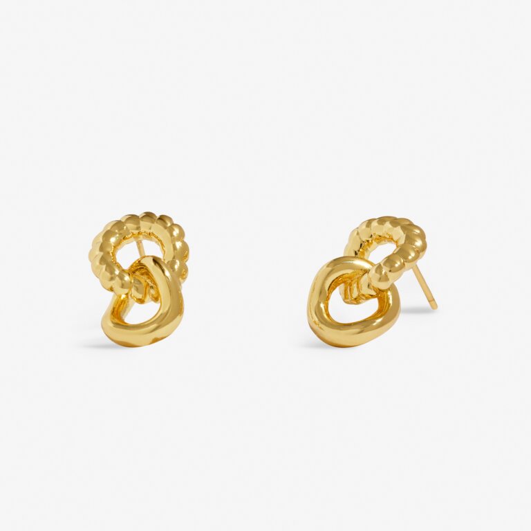 Joma Soul Shine Linked Ring Gold Earrings