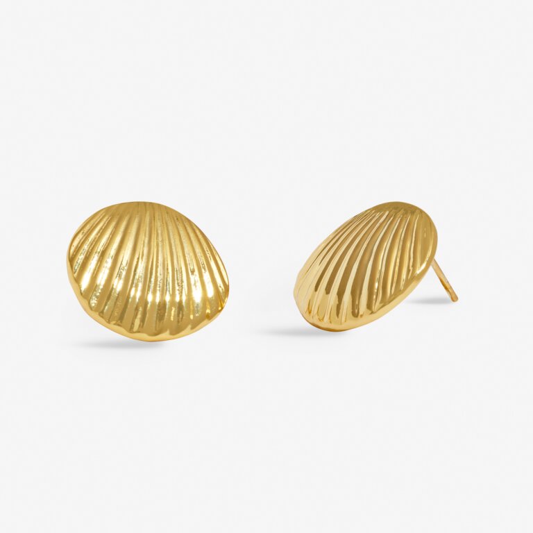 Joma Soul Shine Shell Gold Earrings