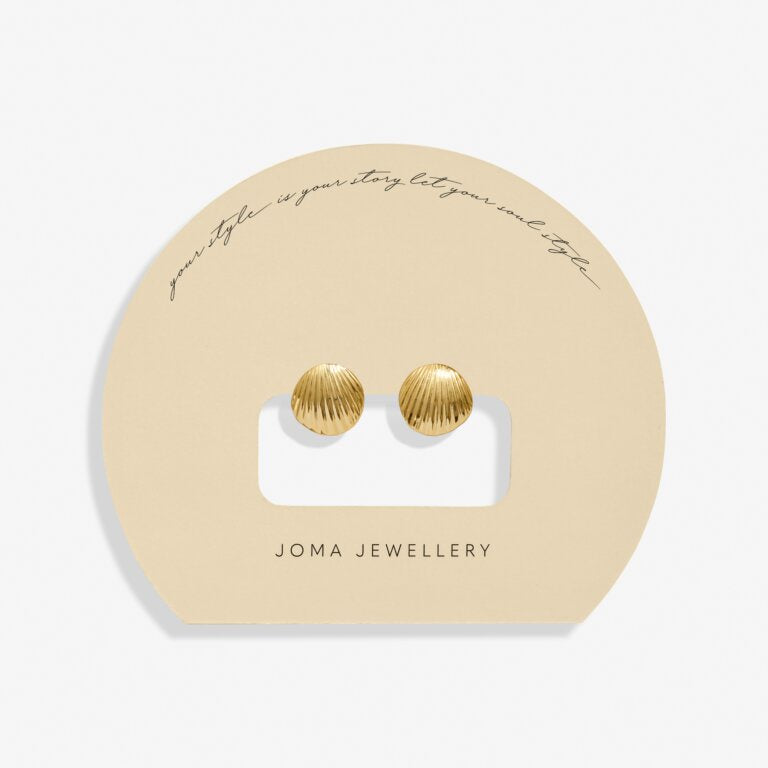 Joma Soul Shine Shell Gold Earrings