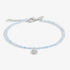 Joma Mini Charms Aqua Crystal Pebble Silver Bracelet