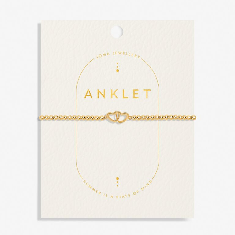 Joma Linked Heart Gold Anklet