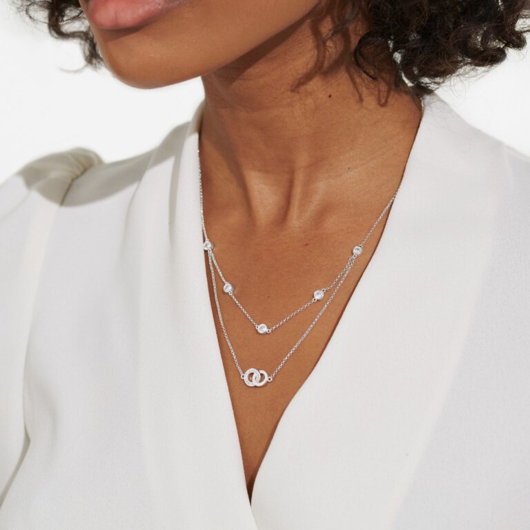 Joma Lumia Linked Circles Silver Necklace