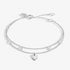 Joma Lumia Hammered Heart Silver Bracelet