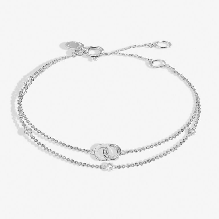 Joma Lumia Linked Circles Silver Bracelet