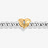 Joma Silver & Gold Triple Heart Bracelet