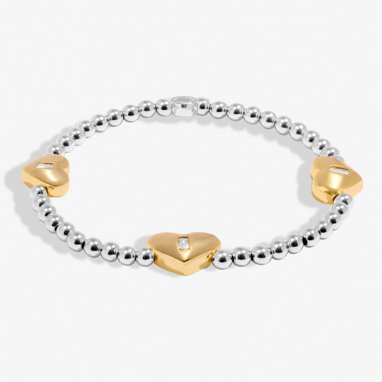 Joma Silver & Gold Triple Heart Bracelet