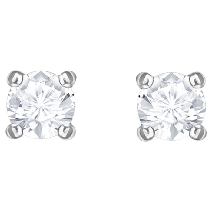 Swarovski Attract Round Rhodium Earrings