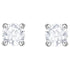 Swarovski Attract Round Rhodium Earrings