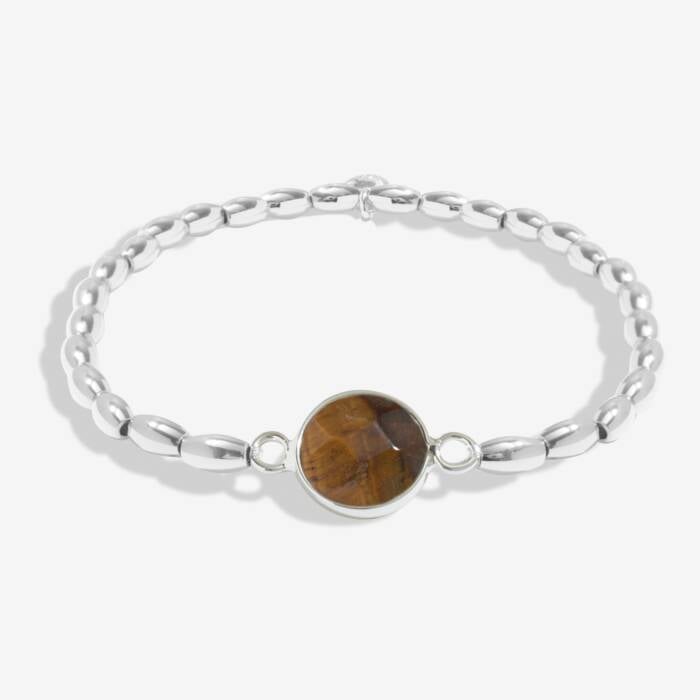 Joma Serenity Stones Tiger's Eye Silver Bracelet