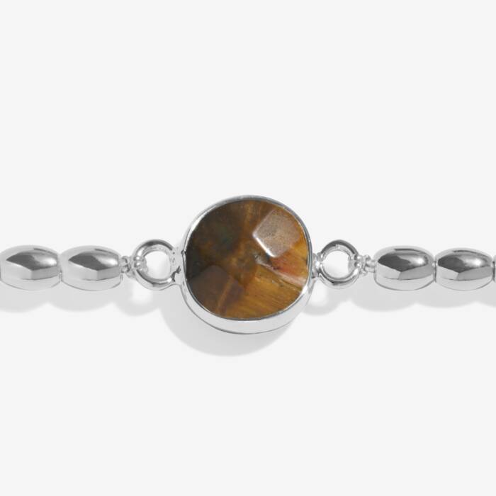 Joma Serenity Stones Tiger's Eye Silver Bracelet