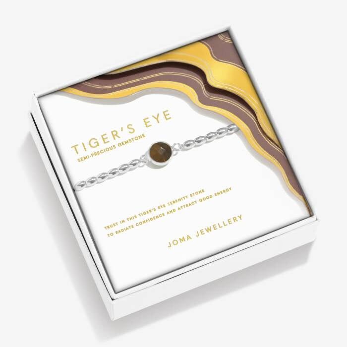 Joma Serenity Stones Tiger's Eye Silver Bracelet