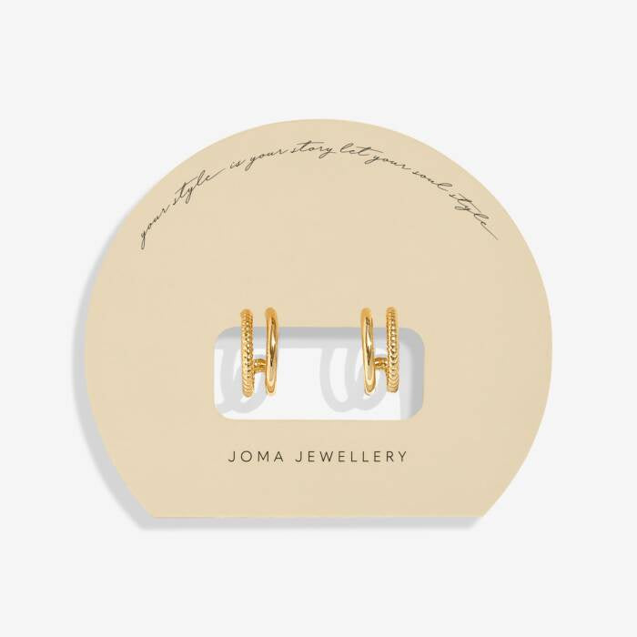 Joma Soul Shine Rope Illusion Gold Hoop Earrings