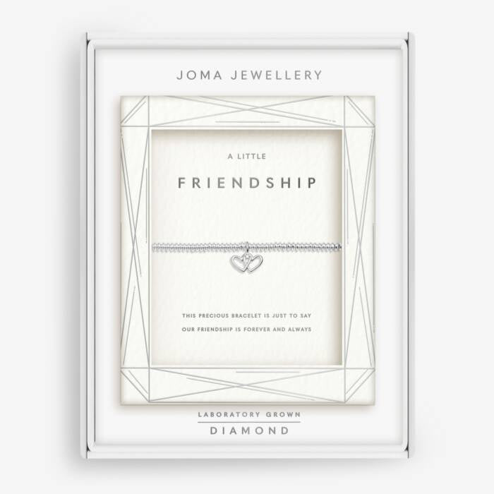 Joma Lab Grown Diamond A Little Friendship Silver Bracelet
