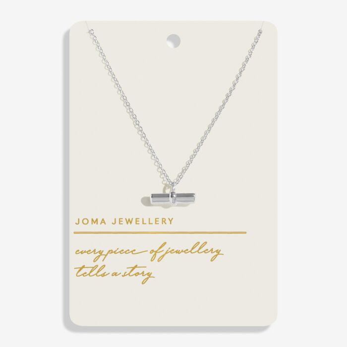 Joma Style Stories Heart T-Bar Necklace