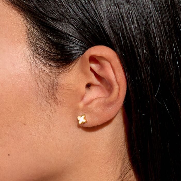 Joma Style Stories Mother Of Pearl Gold Earrings