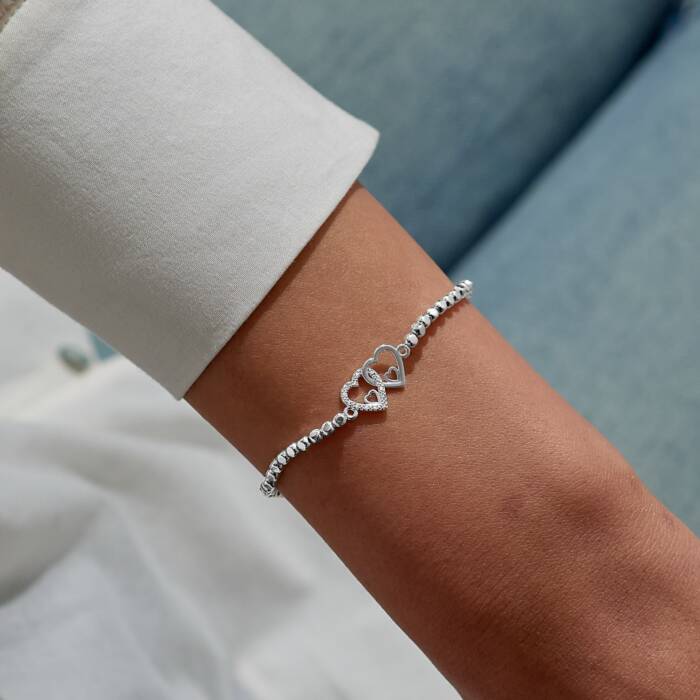 Joma Forever Yours You Make My Heart Smile Silver Bracelet