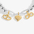Joma Silver & Gold Infinity Heart Charms Bracelet