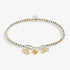 Joma Silver & Gold Infinity Heart Charms Bracelet