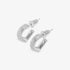 Joma Soul Shine Stack Statement Hearts Silver Set Of 2 Hoop Earrings
