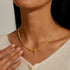 Joma Evermore Gold Oval T-Bar Necklace