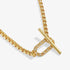 Joma Evermore Gold Oval T-Bar Necklace
