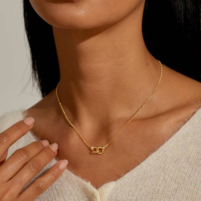 Joma Evermore Gold Linked Knot Necklace