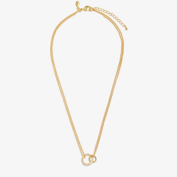 Joma Evermore Gold Linked Circles Necklace