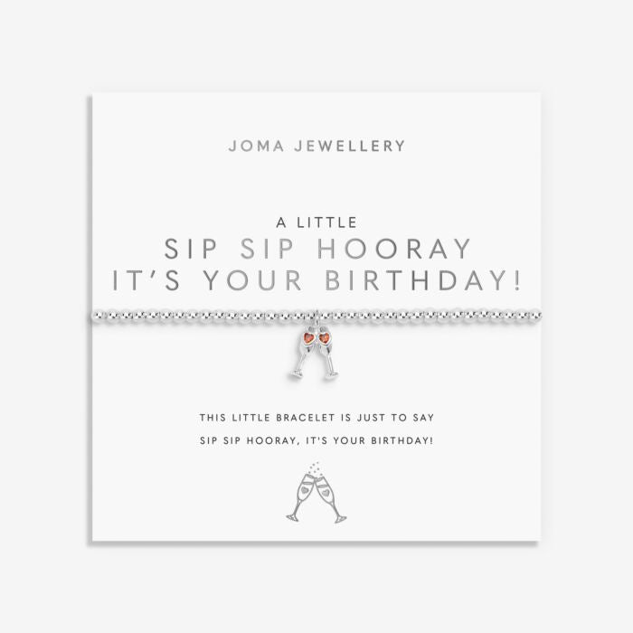 Joma A Little Sip Sip Hooray It's Your Birthday! Bracelet