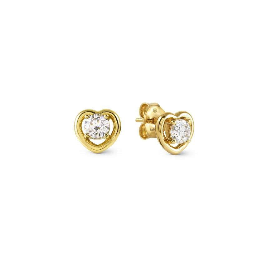 Nomination  Cosmic Love Heart Gold Earrings