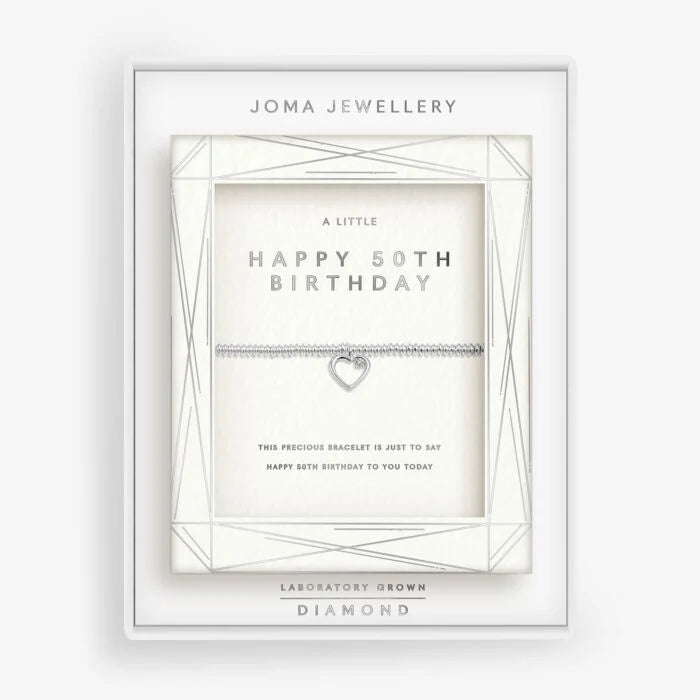 Joma Lab Grown Diamonds Happy 50th Birthday Bracelet
