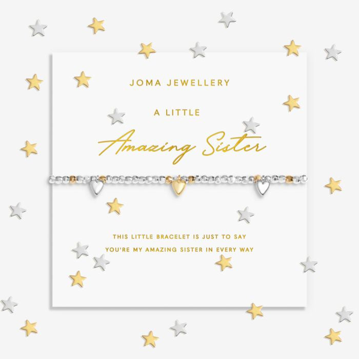 Joma Sparkle Confetti A Little Amazing Sister Bracelet