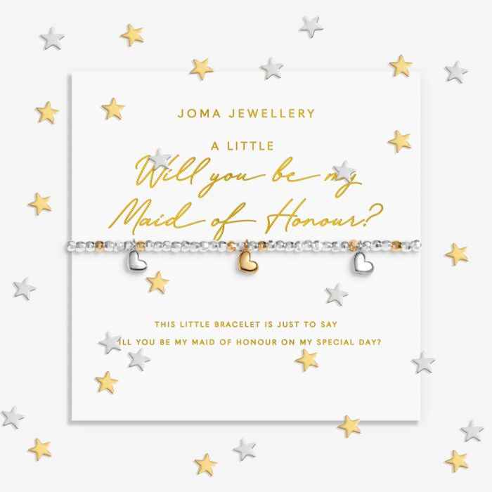 Joma Sparkle Confetti A Little Will You Be My Maid Of Honour Bracelet