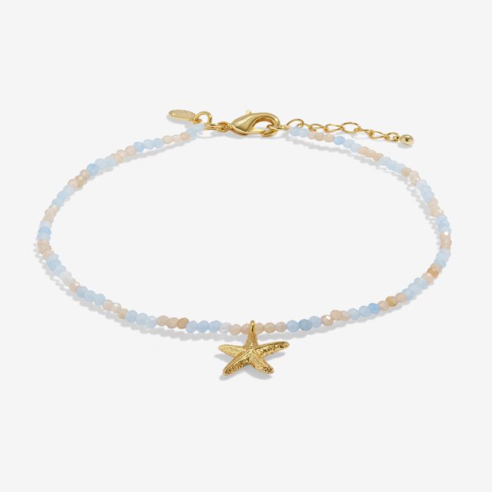 Joma Multistone Starfish Gold Anklet