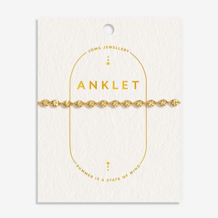 Joma Sparkle Chain Gold Anklet