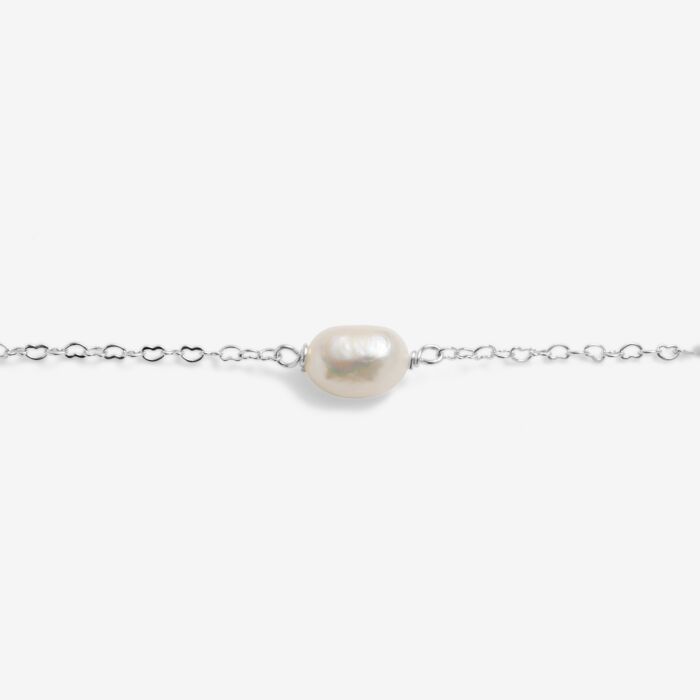 Joma Loved By You Pearl Heart Chain Bracelet