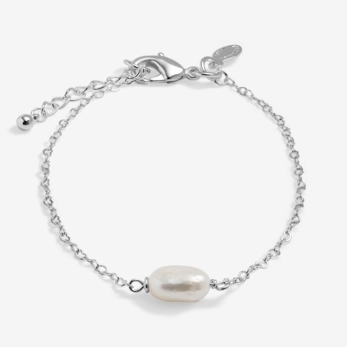 Joma Loved By You Pearl Heart Chain Bracelet