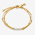 Joma Loved My You Double Layered Pearl Chain Bracelet