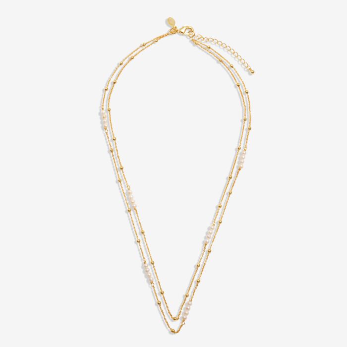 Joma Loved By You Double Layered Pearl Chain Necklace