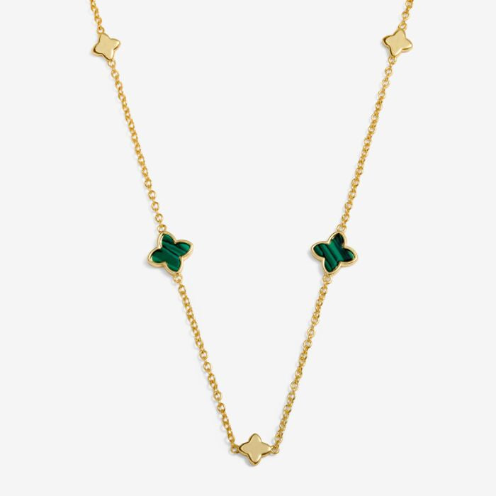 Joma Loved By You Green Clover Necklace