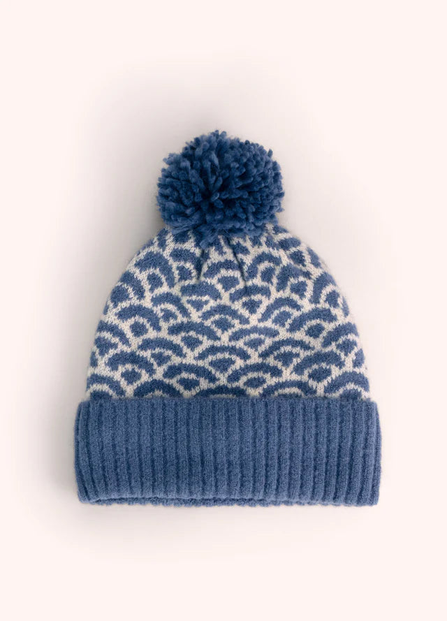 Powder Agatha Pompom Hat Denim Mix