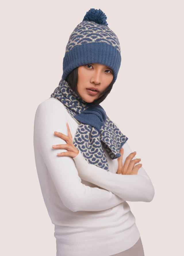 Powder Agatha Pompom Hat Denim Mix