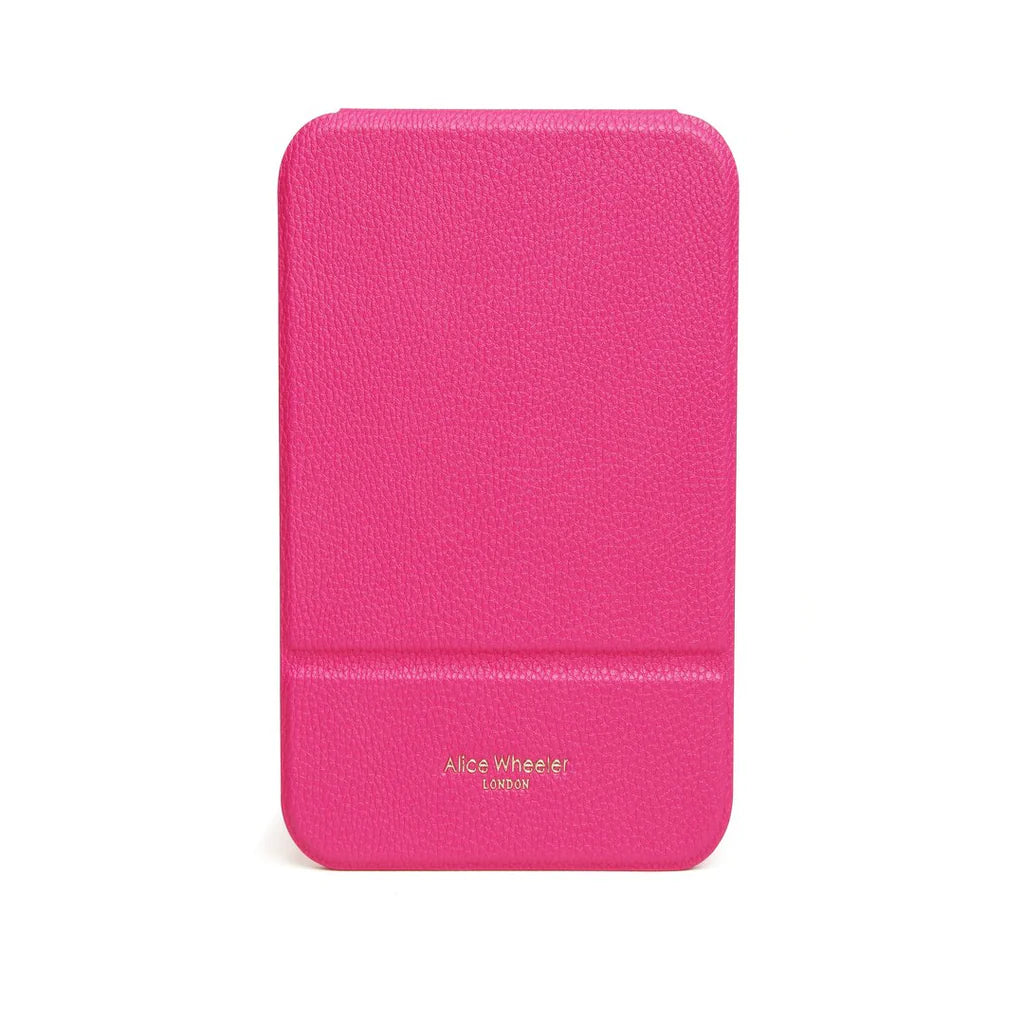 Alice Wheeler Folding Travel Mirror Hot Pink