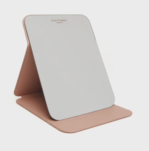 Alice Wheeler Folding Travel Mirror Pink