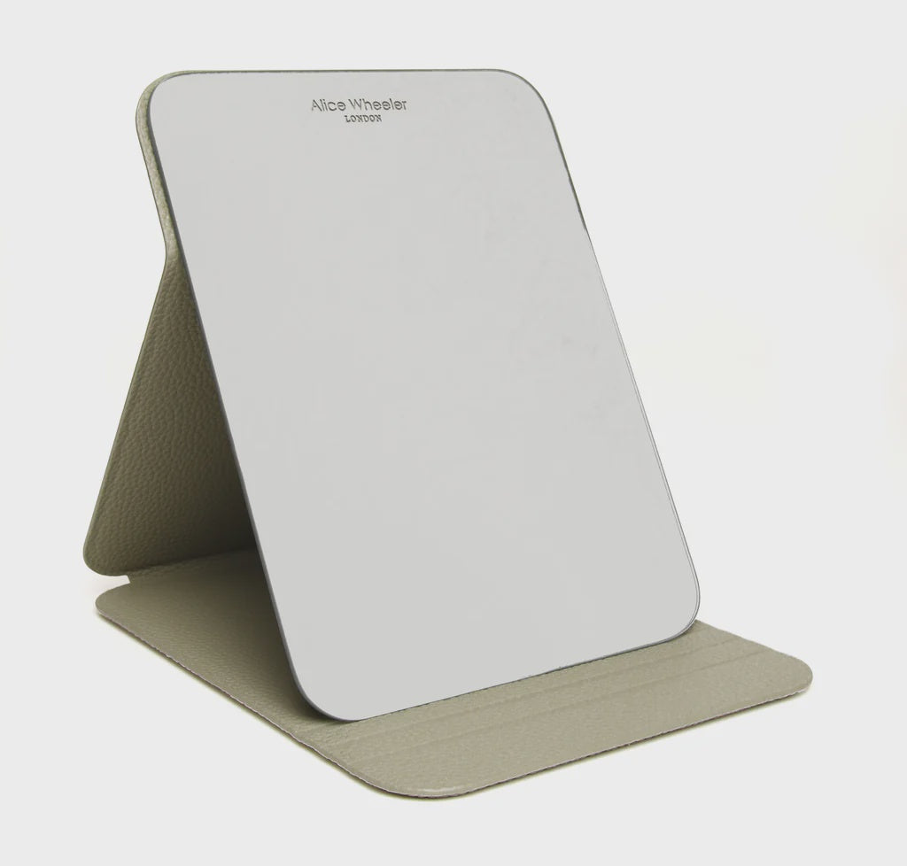 Alice Wheeler Folding Travel Mirror Pistachio