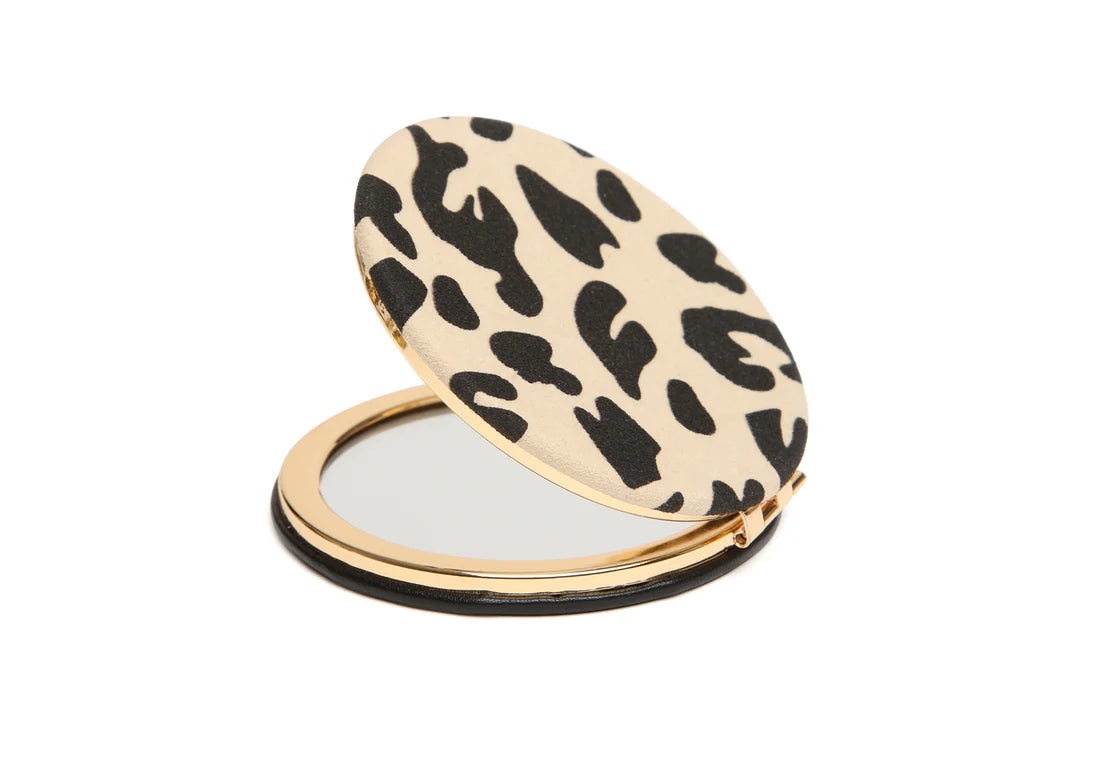 Alice Wheeler Mirror Compact Leopard - L