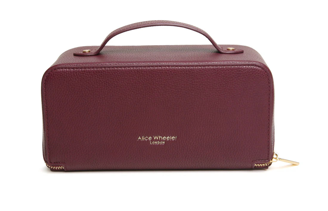 Alice Wheeler Train Case Berry